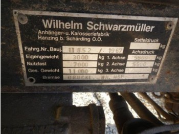 Schwarzmüller 2-Achsanhänger 2350x6000 Privatverkauf - Ρυμούλκα για τρακτέρ
