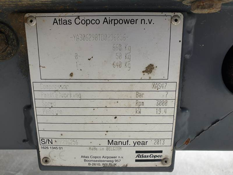 Αεροσυμπιεστής Atlas-Copco XAS 47 KD: φωτογραφία 12