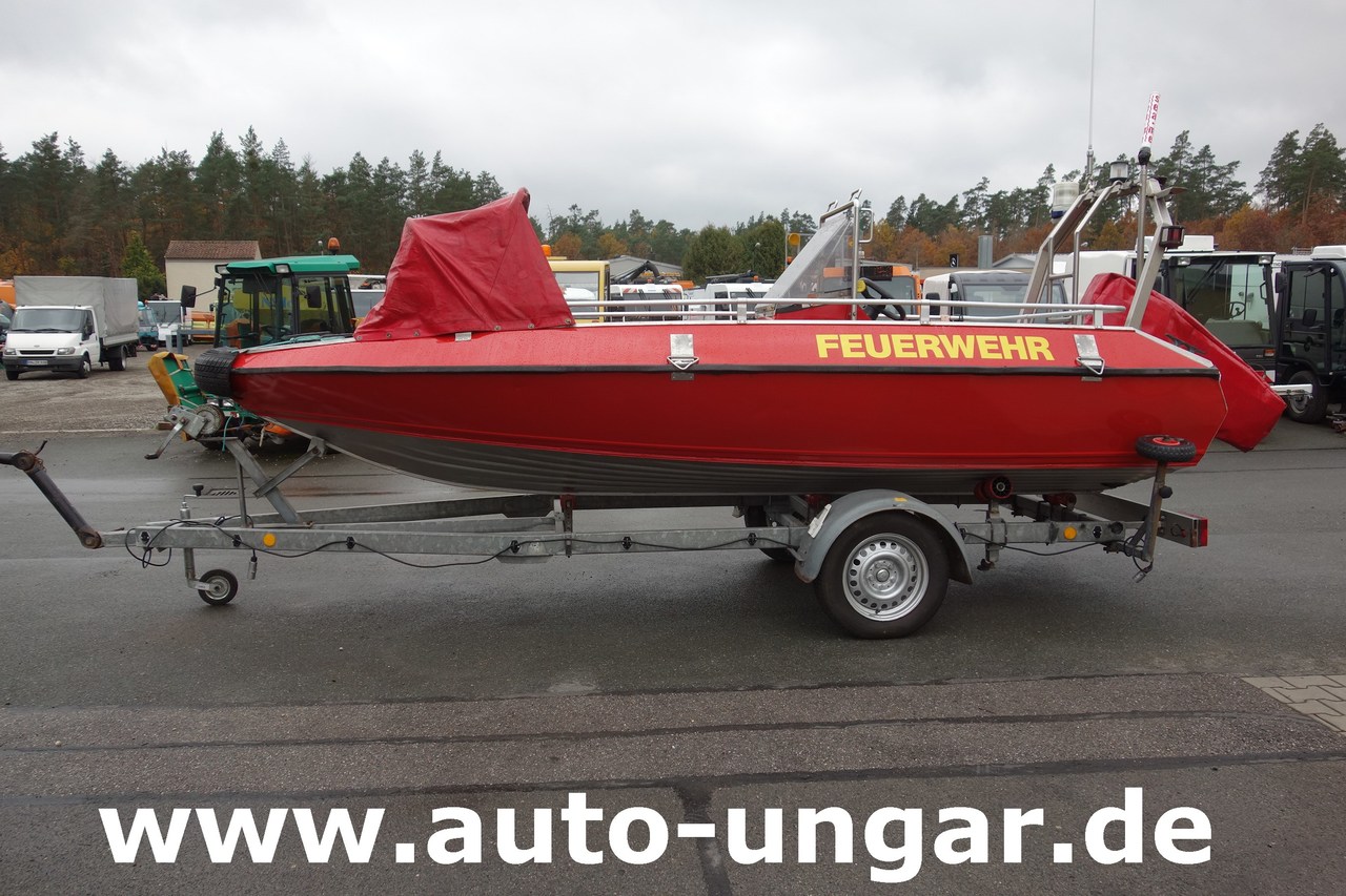 Πυροσβεστικό όχημα Buster Boot Fiskas RTB Alu Feuerwehrboot Mehrzweckboot Buster L Fiskars 50PS mit Anhänger: φωτογραφία 4