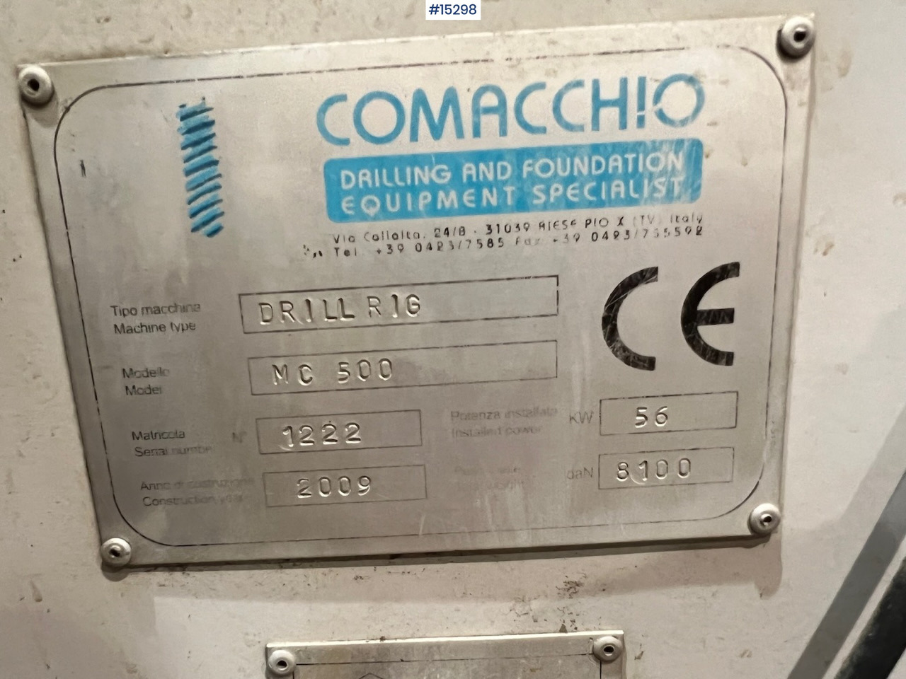 Μηχάνημα διάτρησης Comacchio MC 500: φωτογραφία 23