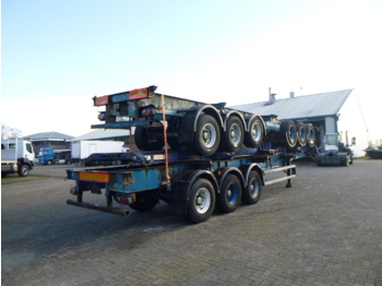 Επικαθήμενο μεταφοράς εμπορευματοκιβωτίων/ Κινητό αμάξωμα Crane Fruehauf Stack - 3 x container trailer 20-20-30-40 ft: φωτογραφία 4