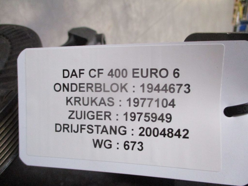 Κινητήρας και ανταλλακτικά για Ελαφρύ επαγγελματικό DAF CF400 1944673 ONDERBLOK EURO 6: φωτογραφία 9