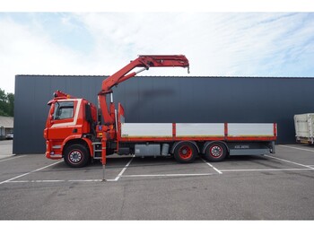 Φορτηγό με γερανό DAF CF 370 6X2 OPEN BOX WITH HMF 2620-K CRANE EURO6: φωτογραφία 1