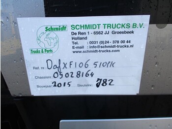 Καμπίνα και εσωτερικό για Φορτηγό DAF DAF XF106 CABINE EURO 6: φωτογραφία 5
