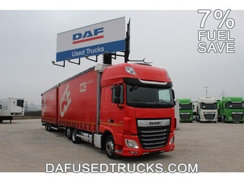 Φορτηγό μουσαμάς DAF FAR XF480 LOW DECK: φωτογραφία 1