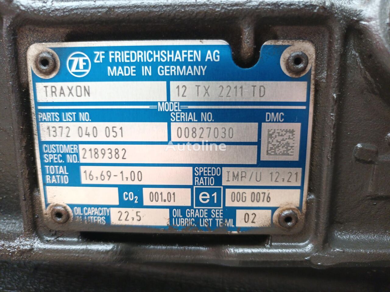 Κιβώτιο ταχυτήτων για Φορτηγό DAF TRAXON 12TX2211TD 16.69-1.00 2189382: φωτογραφία 2