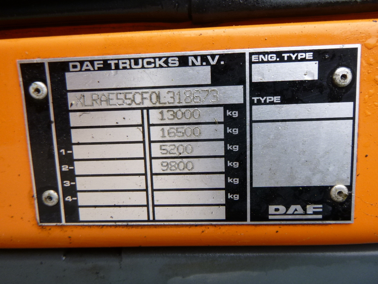 Φορτηγό βυτιοφόρο για τη μεταφορά αερίου D.A.F. LF 55.180 4x2 RHD ARGON gas truck 5.9 m3: φωτογραφία 19