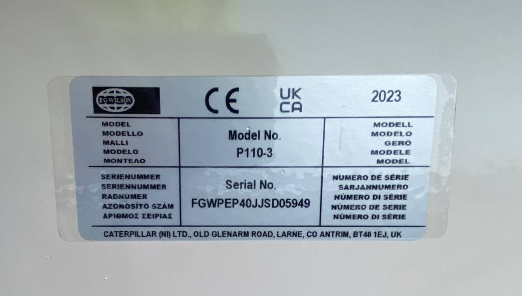 Βιομηχανική γεννήτρια FG Wilson P110-3 - 110 kVA Open Genset - DPX-16008-O: φωτογραφία 19