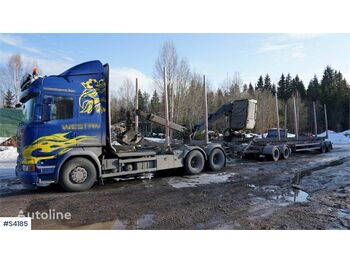 μεταφορείς ξυλείας SCANIA R580LB 6X4 HNB Timber Truck w Crane & Trailer