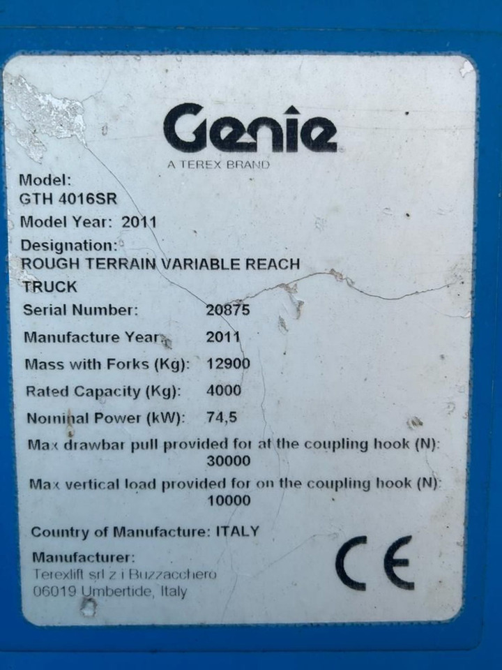 Τηλεσκοπικός φορτωτής GENIE GTH4016SR: φωτογραφία 14