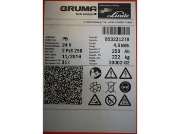 Συσσωρευτής GRUMA 24 Volt 2 PzS 250 Ah: φωτογραφία 5