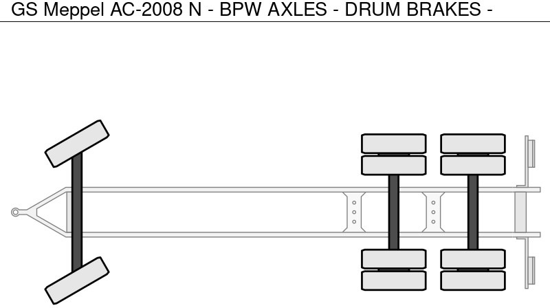 Ρυμούλκα μεταφοράς εμπορευματοκιβωτίων/ Κινητό αμάξωμα GS Meppel AC-2008 N - BPW AXLES - DRUM BRAKES -: φωτογραφία 5