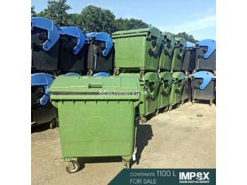 Απορριμματοφόρο - αμάξωμα Garbage containers | 1100 L | Green: φωτογραφία 1