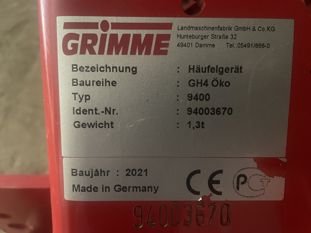 Μηχανή οργώματος Grimme GH 4 eco: φωτογραφία 2