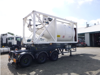 Σιλοφόρο για τη μεταφορά λεύρι HTS 3-axle container trailer (sliding, tipping) + 20 ft ISO silo tank container 15 m3 / 1 comp: φωτογραφία 4