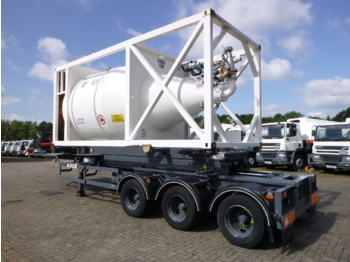 Σιλοφόρο για τη μεταφορά λεύρι HTS 3-axle container trailer (sliding, tipping) + 20 ft ISO silo tank container 15 m3 / 1 comp: φωτογραφία 3
