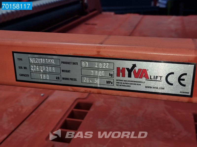 Νέα Φορτηγό φόρτωσης γάντζου HYVA 18t 6X2 18 tons HYVA NG2018TAXL with mounting kit: φωτογραφία 19