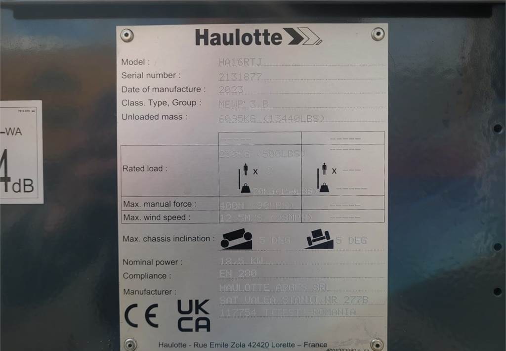 Μίσθωση Haulotte HA16RTJ Valid Inspection, *Guarantee! Diesel, 4x4  Haulotte HA16RTJ Valid Inspection, *Guarantee! Diesel, 4x4: φωτογραφία 13