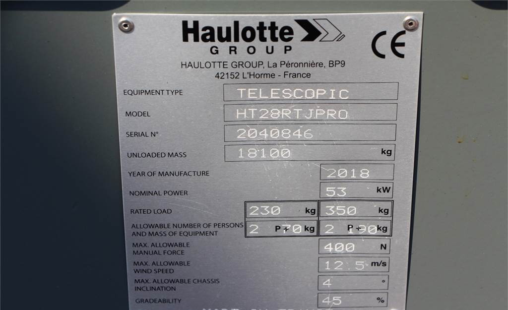 Τηλεσκοπικό ανυψωτικό Haulotte HT28RTJPRO Valid inspection, *Guarantee! 28 m Work: φωτογραφία 7