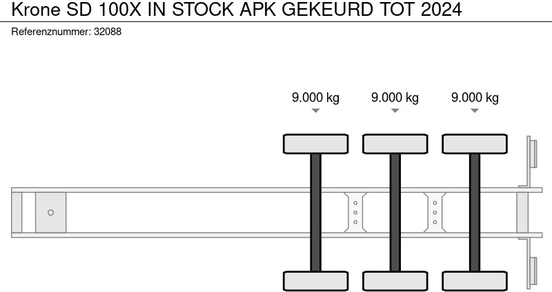 Επικαθήμενο κουρτίνα Krone SD 100X IN STOCK APK GEKEURD TOT 2024: φωτογραφία 13