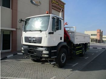 Φορτηγό με ανοιχτή καρότσα, Φορτηγό με γερανό MAN TGM 18.240 4×4 FASSI 110 Truck Crane 2011: φωτογραφία 1