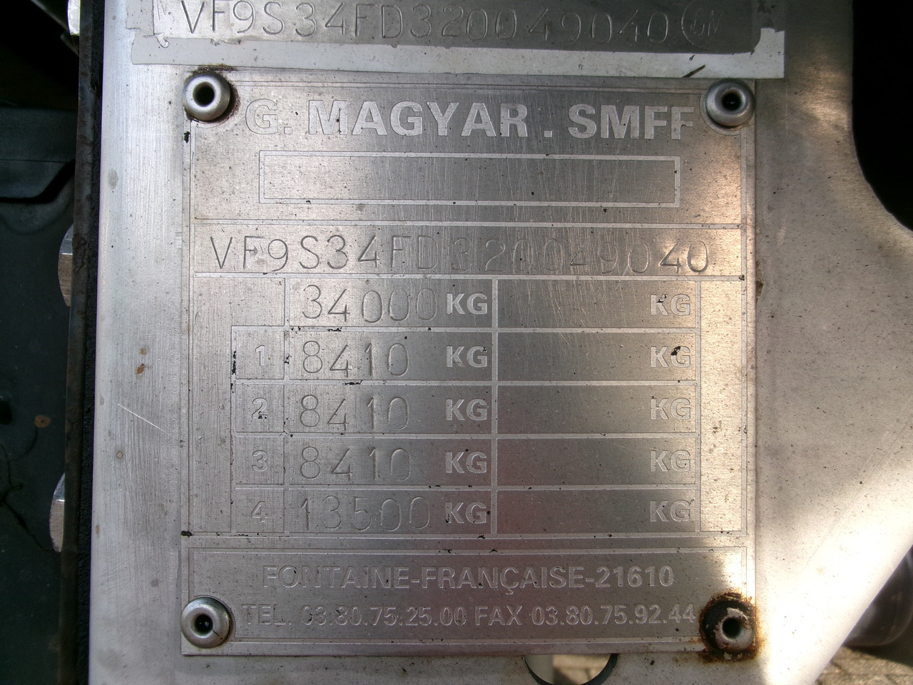 Επικαθήμενο βυτίο για τη μεταφορά ασφάλτου Magyar Bitumen tank inox 29.5 m3 / 1 comp + pump / ADR 13/12/2023: φωτογραφία 22