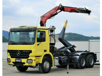 Φορτηγό φόρτωσης γάντζου, Φορτηγό με γερανό Mercedes-Benz Actros 2641 Abrollkipper 4,80m+ Kran*6x4*: φωτογραφία 1