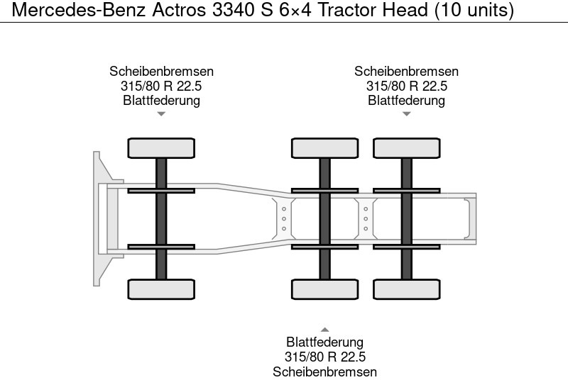 Νέα Τράκτορας Mercedes-Benz Actros 3340 S 6×4 Tractor Head (10 units): φωτογραφία 12