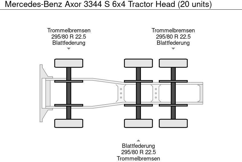 Νέα Τράκτορας Mercedes-Benz Axor 3344 S 6x4 Tractor Head (20 units): φωτογραφία 17