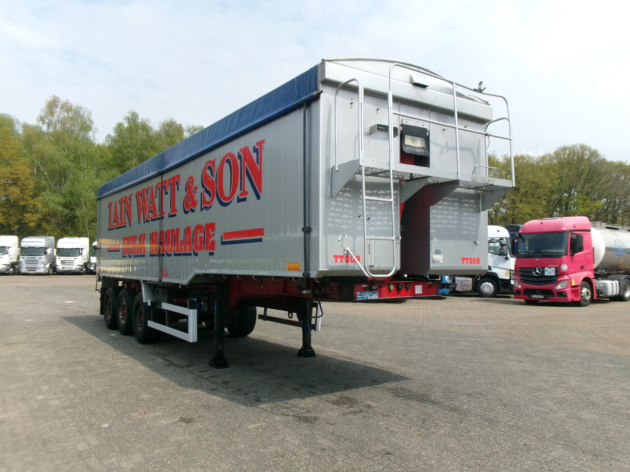 Επικαθήμενο ανατρεπόμενο Montracon Tipper trailer alu 55 m3 + tarpaulin: φωτογραφία 2