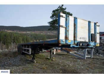 Επικαθήμενο πλατφόρμα/ Καρότσα Narko 3 axle trailer. Good with stake holes.: φωτογραφία 1