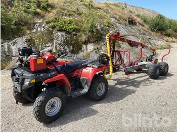 Τετράκλινα, Δασική ρυμούλκα Polaris Sportsman 450 +Kranman T1800 vagn med Rexon 330 ATV: φωτογραφία 1