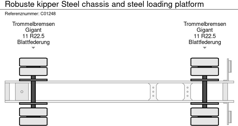 Επικαθήμενο ανατρεπόμενο ROBUSTE kipper Steel chassis and steel loading platform: φωτογραφία 12