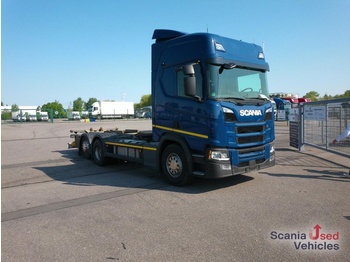 Φορτηγό μεταφοράς εμπορευματοκιβωτίων/ Κινητό αμάξωμα SCANIA R 410 B6x2*4NB BDF Lift- Lenkachse NAVI DAB Kamera: φωτογραφία 1