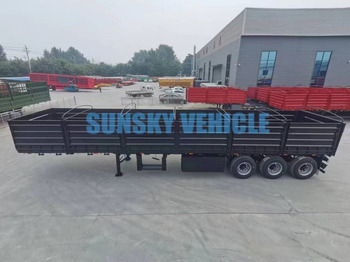 Νέα Επικαθήμενο πλατφόρμα/ Καρότσα για τη μεταφορά χύδηνυλικών SUNSKY 40FT drop side wall semi trailer: φωτογραφία 3