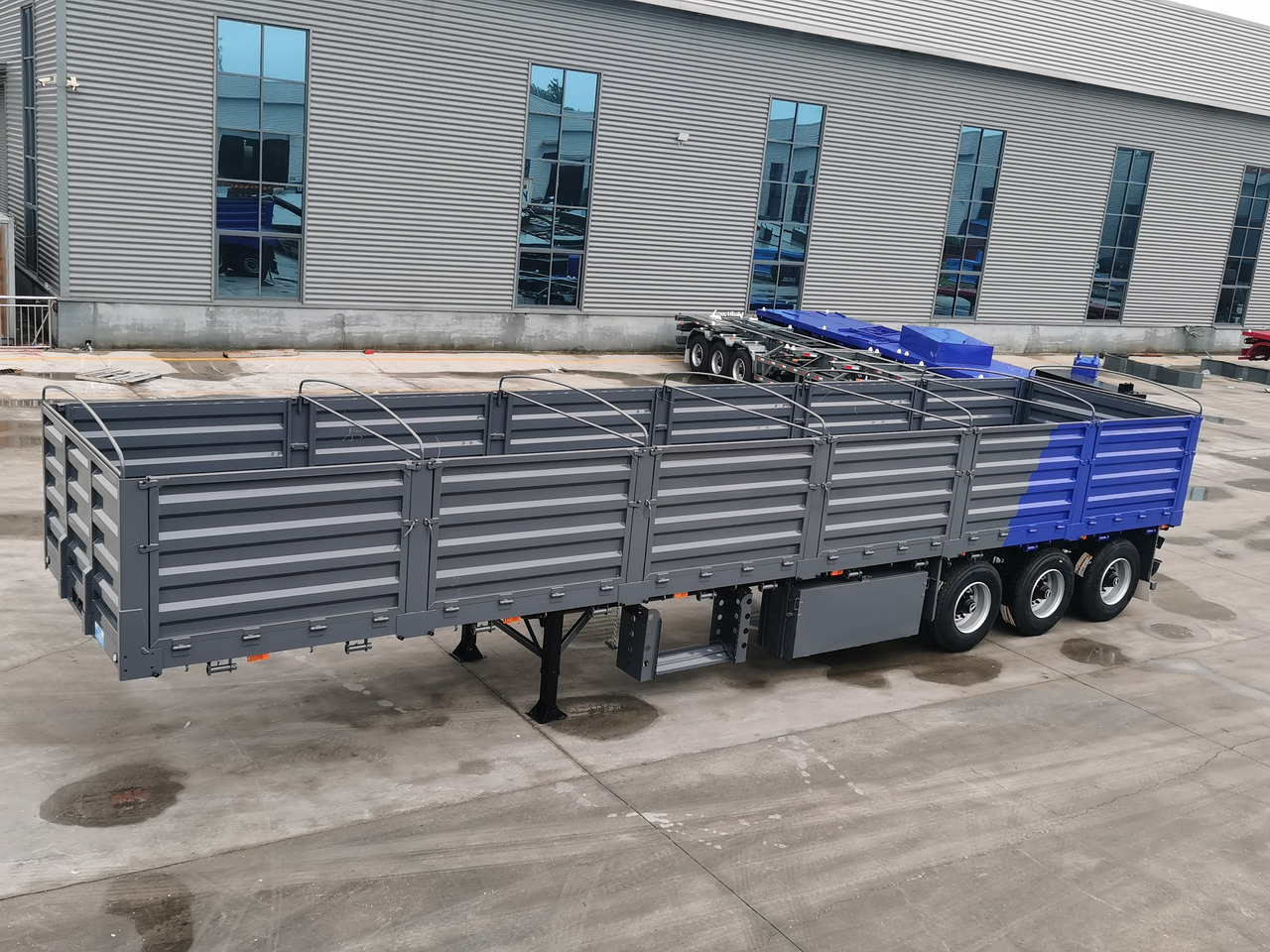Νέα Επικαθήμενο πλατφόρμα/ Καρότσα για τη μεταφορά χύδηνυλικών SUNSKY 40FT drop side wall semi trailer: φωτογραφία 9