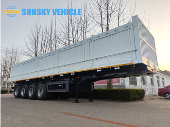 Νέα Επικαθήμενο μεταφοράς εμπορευματοκιβωτίων/ Κινητό αμάξωμα για τη μεταφορά εμπορευματοκιβωτίων SUNSKY 60Ton 4 axle sidewall tipper trailer: φωτογραφία 3