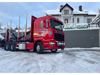 Φορτηγό ξυλείας, Φορτηγό με γερανό Scania R730 V8 6X4 do drewna lasu kłody epsilon loglift doll huttner: φωτογραφία 1