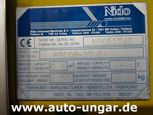 Αλατιέρα για Κοινοτικο όχημα/ Ειδικό όχημα Schmidt Nido 90 Bandstreuer Radnabenantrieb edelstahl intern 180: φωτογραφία 4