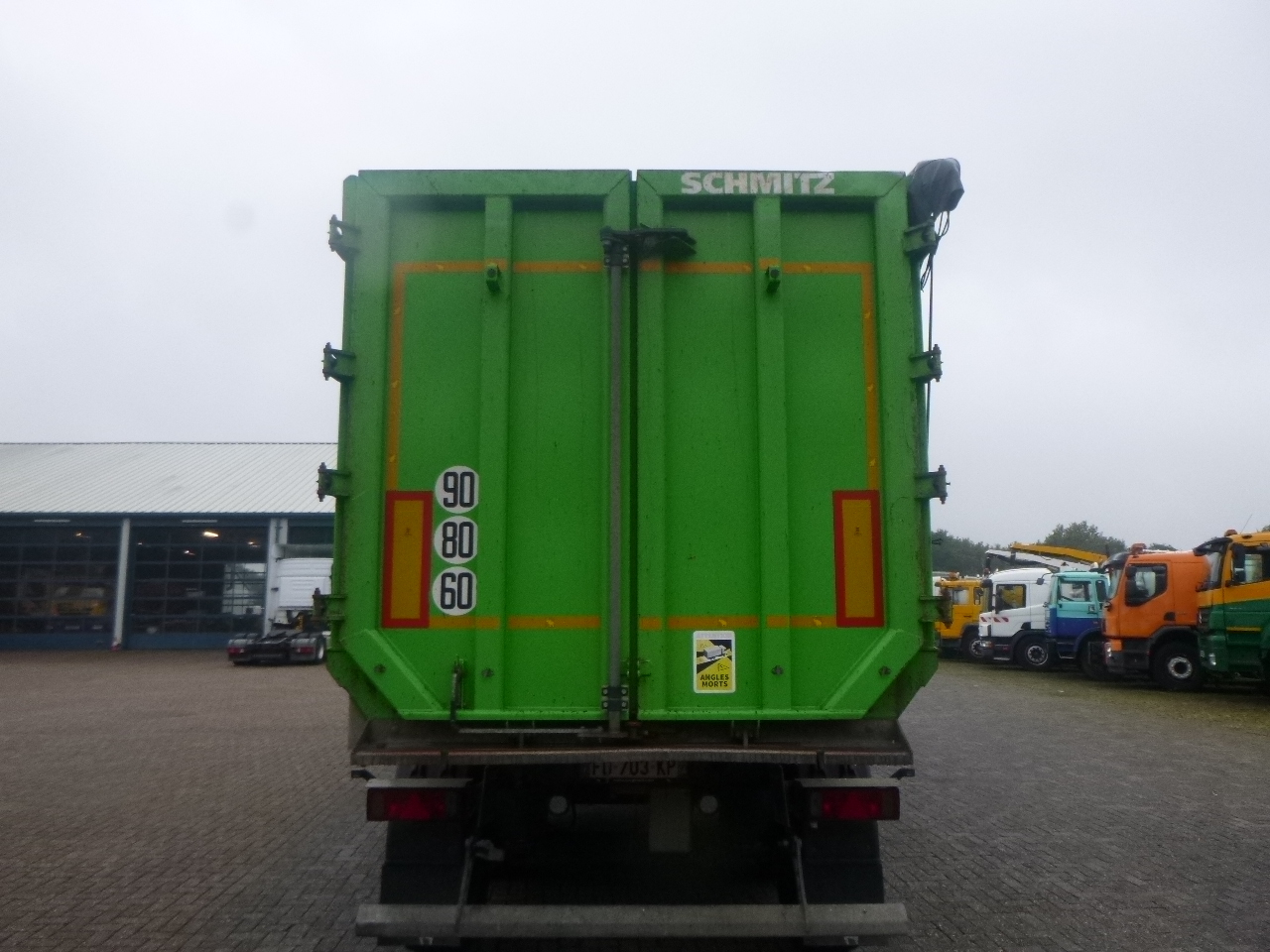 Επικαθήμενο ανατρεπόμενο Schmitz Cargobull Tipper trailer steel 58 m3 + tarpaulin: φωτογραφία 5