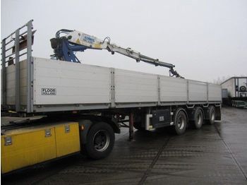  Floor steenoplegger met 14ton kraan - Επικαθήμενο πλατφόρμα/ Καρότσα