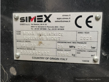 Simex VSE20 Sieblöffel/ neueste Generation!! - Kάδος διαλογής για Κατασκευή μηχανήματα: φωτογραφία 4