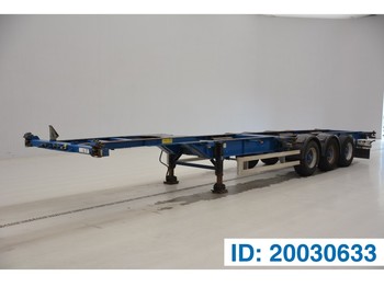 Επικαθήμενο μεταφοράς εμπορευματοκιβωτίων/ Κινητό αμάξωμα TURBO'S HOET 2 x 20-40 ft skelet: φωτογραφία 1
