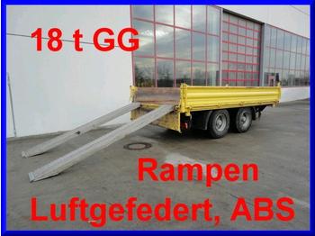 Obermaier 18 t Tandem- 3 Seiten- Kipper- Tieflader - Ρυμούλκα με χαμηλό δάπεδο