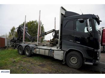 Δασική ρυμούλκα VOLVO FH16 550 6x4 Timber Truck with Crane and Trailer: φωτογραφία 1