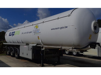 Επικαθήμενο βυτίο Van Hool Gas trailer 54280 liters (27.1 ton) 3 assen Gas, LPG, GPL, GAZ, Propane, Butane ID 3.131.  Tankcode P25BN with counter: φωτογραφία 1