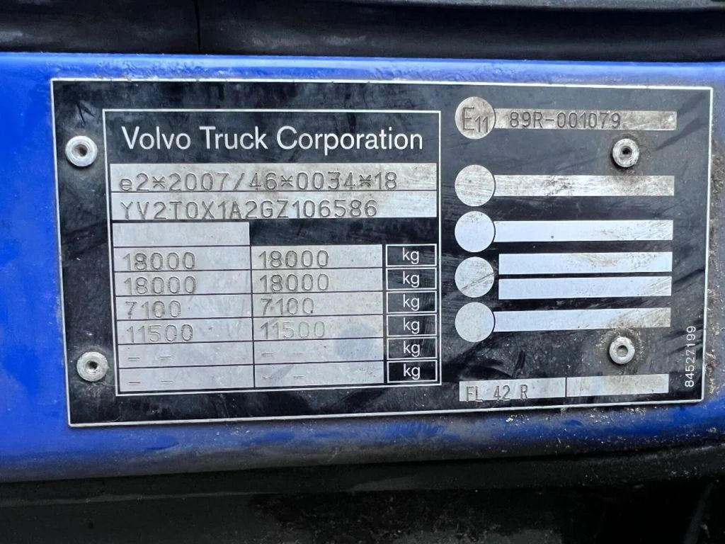 Φορτηγό κόφα Volvo FL 250 4X2 EURO 6 599.111km DHOLLANDIA: φωτογραφία 10