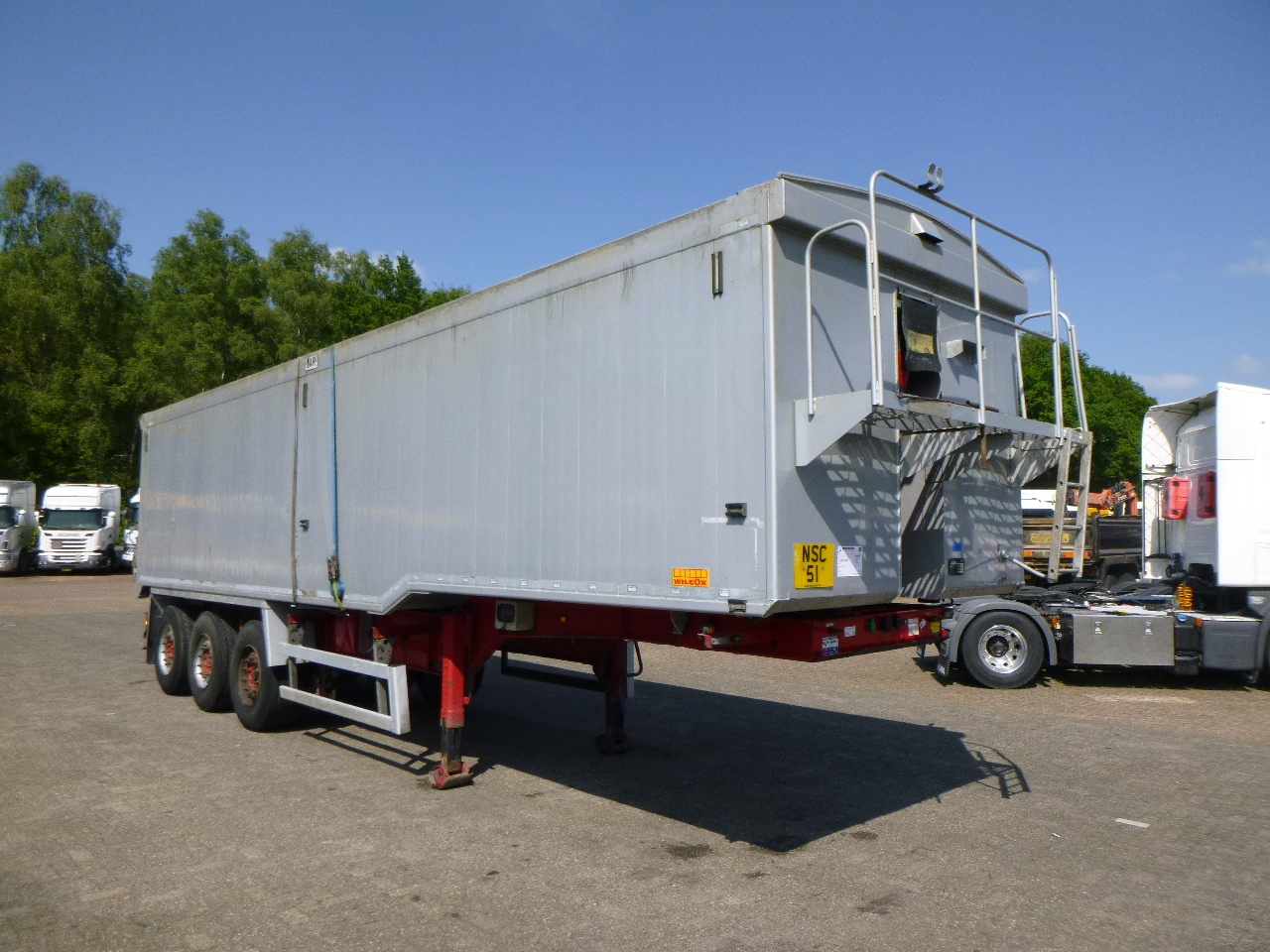 Επικαθήμενο ανατρεπόμενο Wilcox Tipper trailer alu 55 m3 + tarpaulin: φωτογραφία 2