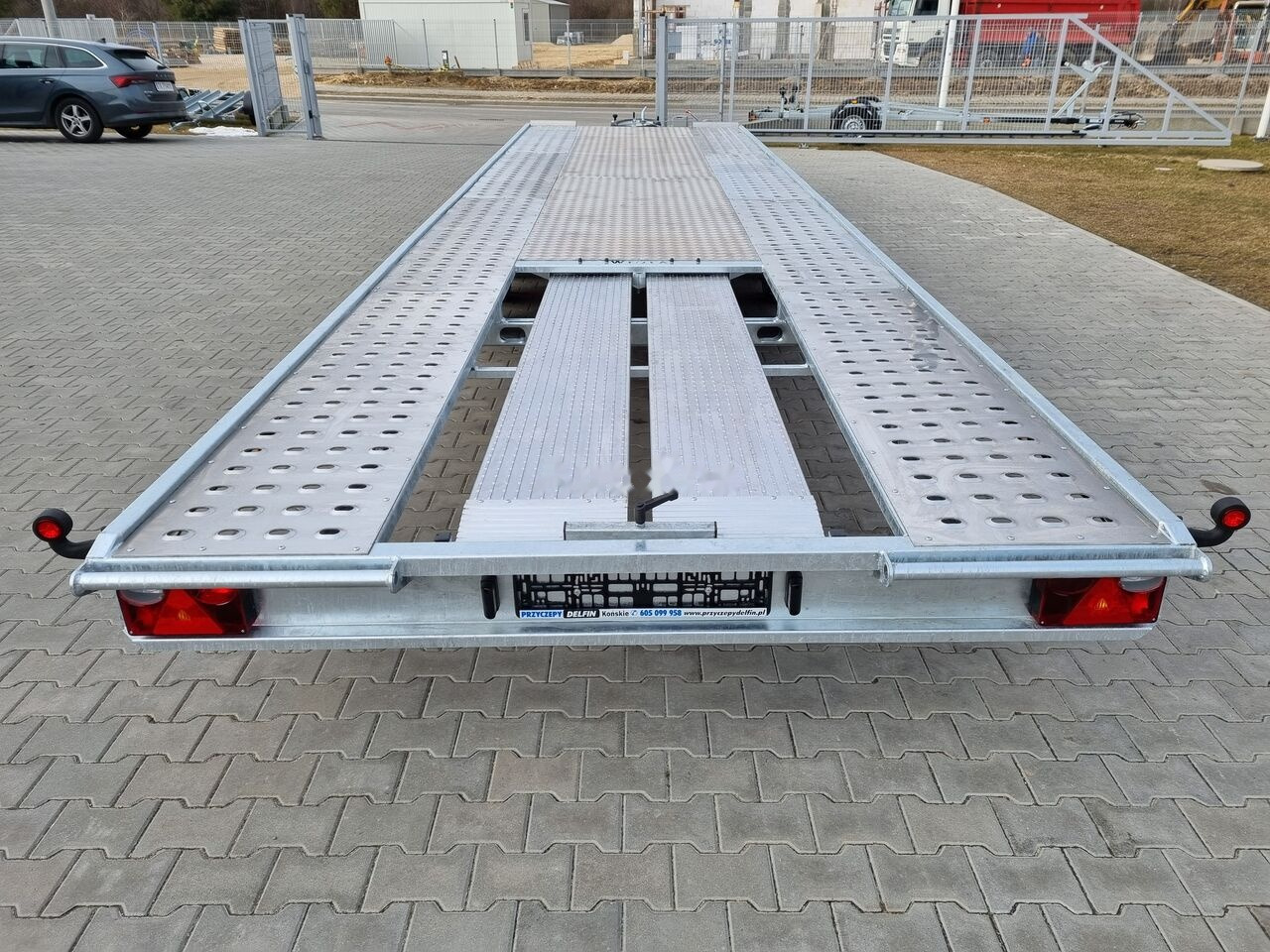 Νέα Ρυμούλκα αυτοκινητάμαξα Wiola L35G85 8.5m long trailer with 3 axles for transport of 2 cars: φωτογραφία 34
