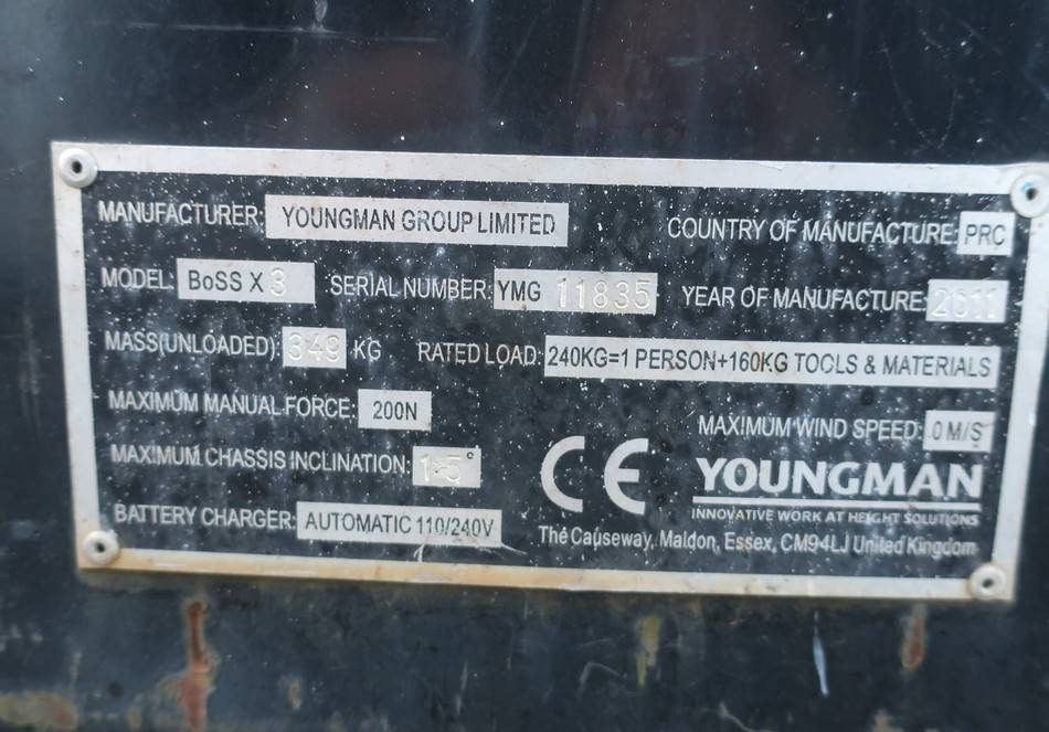 Ψαλιδωτό ανυψωτικό Youngman Boss X3 Electric Push Scissor Work Lift 455cm: φωτογραφία 10
